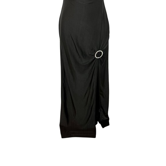 Khanum’s x Revolve Black Khine Gown NWT Off Shoulder Crystal Strap Maxi  - S - Picture 6 of 14